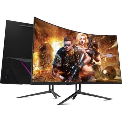 24 Inch Gaming Curved Monitor Pc LCD Smart Monitor Desktop Cpu Computer Monitor,Pc Gamer Complete
