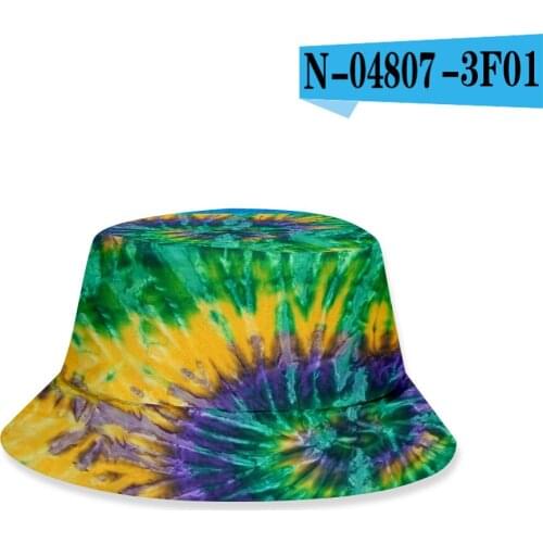 3D Printed Tie-dye Hat Korean Fisherman Hat Men And Women Basin Cap Outdoor Summer Sun Protection Sunhat Can Be Customized