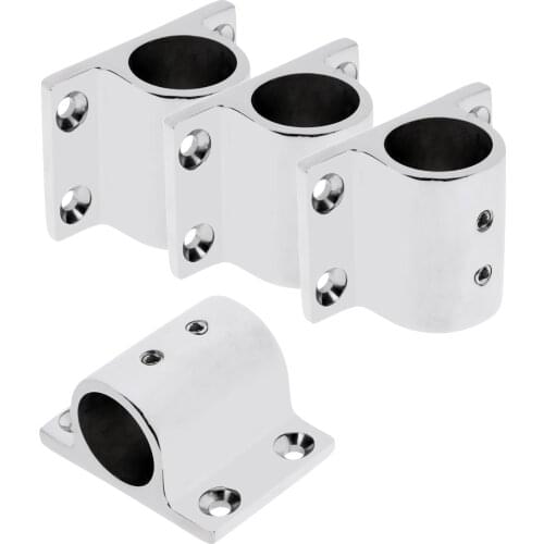 4 Pieces Marine Boat Hand Rail Fitting 90 Degree Stanchion Base for 1" Tube