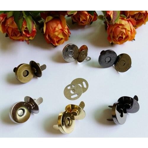 5sets/lot 18MM Magnetic Button Metal Magnet Buttons for Handbags,Purse,Metal Button Fastener for Wallet Bags Clothes Sewing