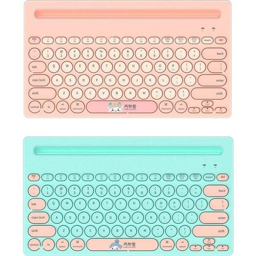 2.4G Wireless Keyboard Round Key for for Mac Plug and play, Full size, Lightweight