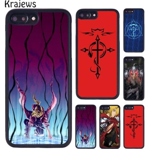 Krajews Fullmetal Alchemist Edward TPU Phone Case For iPhone 5 6S 7 8 Plus 11 12 Pro X XR XS Max Samsung Galaxy S6 S7 S8 S9 S10