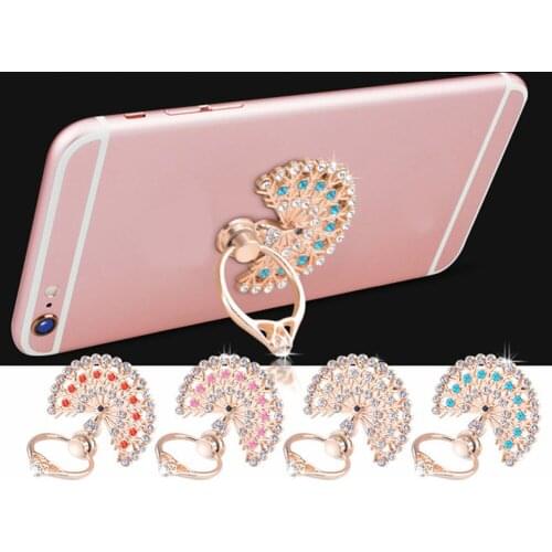 360 Degree Metal Mobile Phone Stand Holder Finger Ring Mobile Smart phone Holder Stand Diamond For iPhone Samsung All Phone