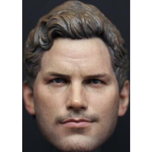 Star-Lord Head Sculpt for Action Figure Toy Collection Chris Pratt 1/6 Scale Male Soldier Head Model Animation Carving
