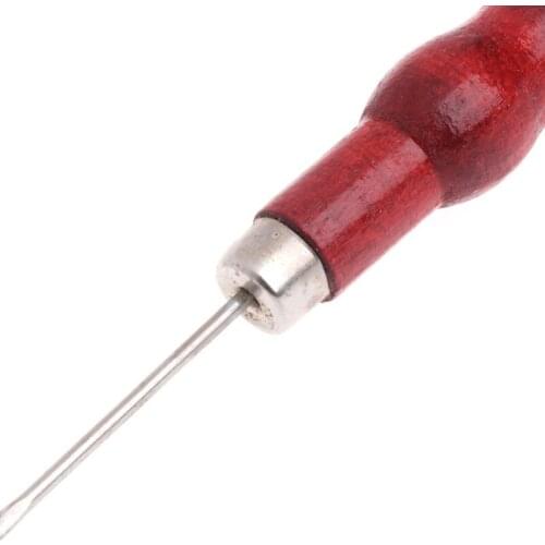 Jewelry Awl Repair Tools Stainless Steel Wood Handle Bead Punches Sewing Pliers U4LF