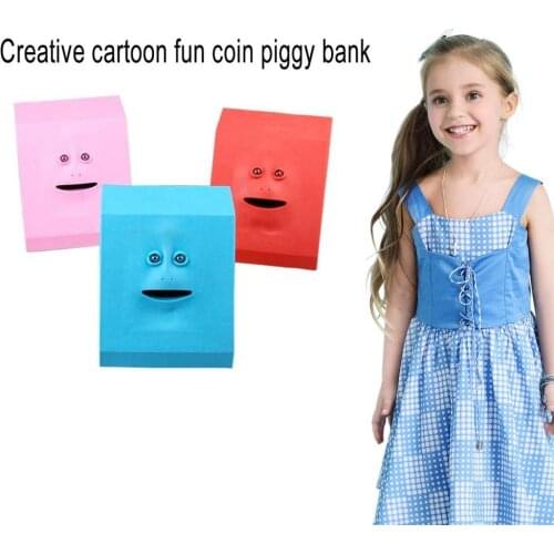 Face Bank Coin Eating Savings Bank Human Face Smart Sensor Piggy Bank Electric Coin Can Eat Money Face Piggy Bank Store Coins