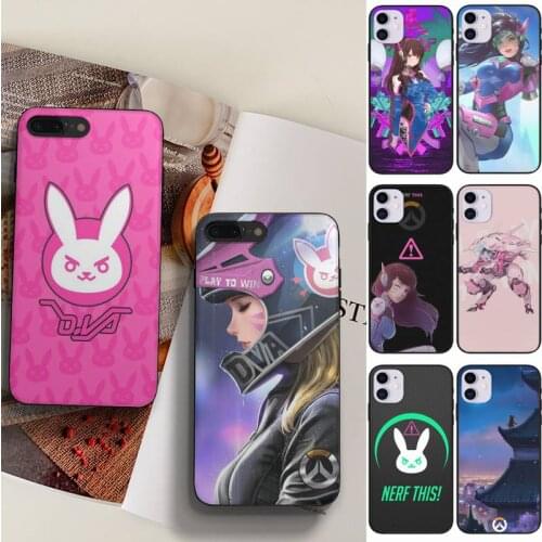 Cute Hero OW Dva Phone Case Fundas Shell Cover For Samsung S10 S20 Fe Lite S21 S30 ULTRA Plus 5G