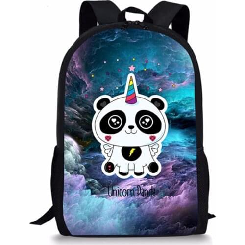 HaoYun Fashion Childrens Backpack Panda Unicorn Pattern Students School Bags Cartoon Animal Book-Bag Mochila Womens Travel Bag