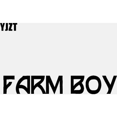 YJZT 14.6CM*2.5CM FARM BOY Vinyl Decal Car Sticker Funny Diesel Black/Silver C3-0959