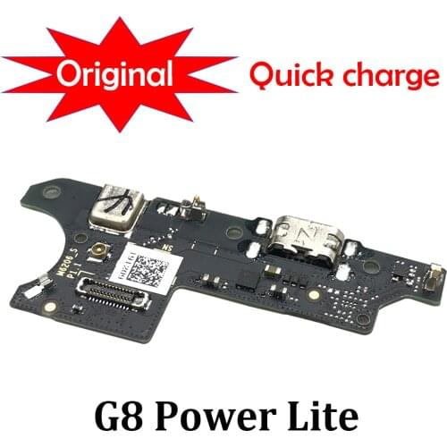 Original USB Charging Port Connector Board Flex Cable With Mic For Moto G8 Power Lite