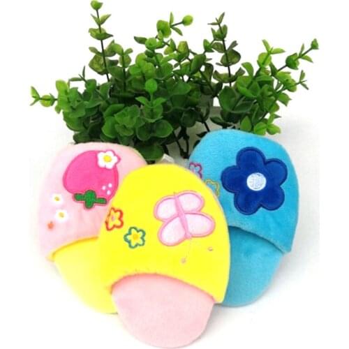 Plush Squeaky Slippers Pet Toys Dog Teeth Cleaning Chew Toy Outdoor Training Playing Toy for Small Dogs Interactive Pet Supplies