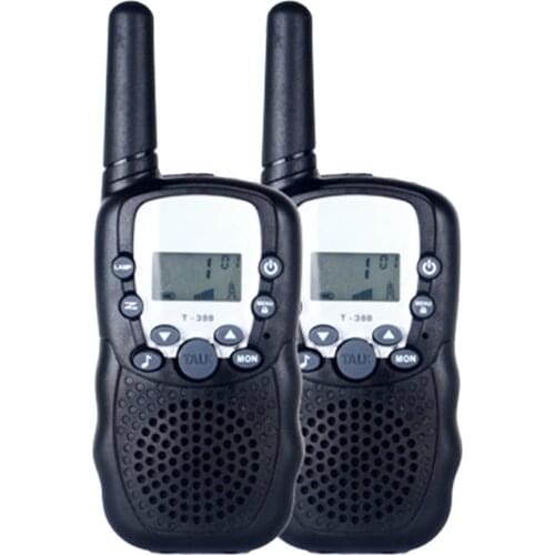 T388 UHF Two Way Radio Portable Handheld Childrens Walkie Talkie with Built-in Led torch Mini Toy Gifts for Kids Boy Girls