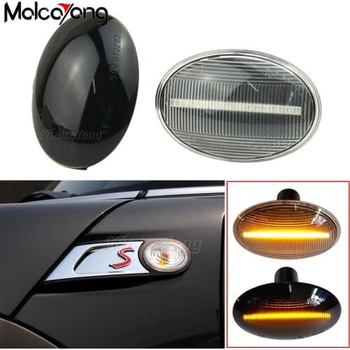 Dynamic Side Marker LED Turn Signal Light Sequential Lamp For BMW MINI Cooper R55 R56 R57 R58 R59 CL-R56-LSM-SM 2007-2013
