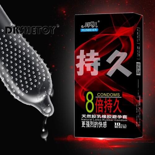 Sex Delay Ultra Thin Condom For Men Long Sex Big Dotted Lubricated Natural Latex Condom Penis Lasting Penis Ring Condoms