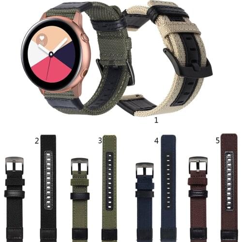 Woven Nylon Replacement Band Sport Strap for Samsung Galaxy Watch Active 2 for Watch3 41mm Gear Sport strap loop 20mm 22mm