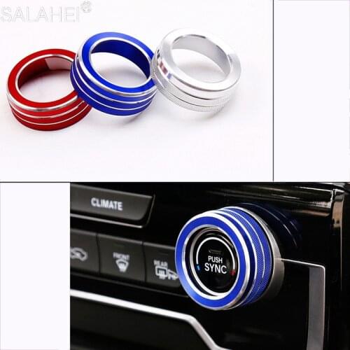 Aluminum Alloy Air Conditioning Knob Decorative Cover Ring Adjust Trim Cover For Honda CRV 2017 2018 2019 For Car Accessories