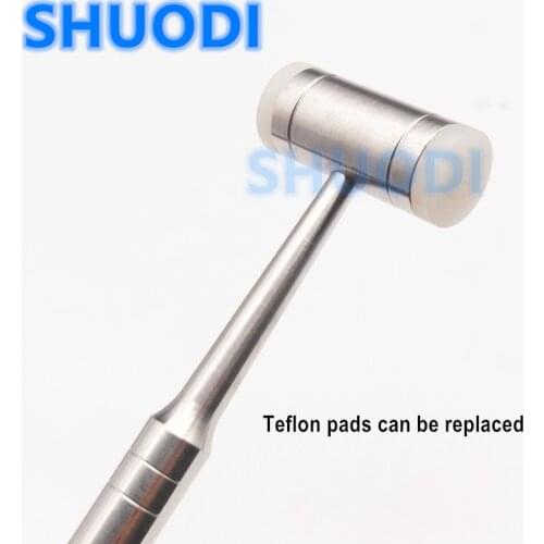 Dental Implant Bone Mallet Hammer with Replaceable Pad Dental Surgical Extraction Tool Pads Inserts Multi Purpose