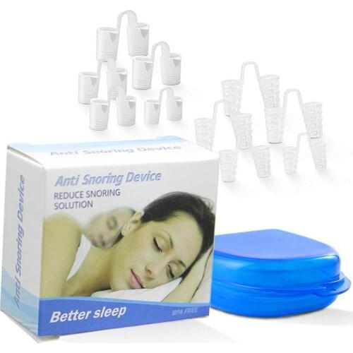 10pcs/Box Soft Silicone Anti-Snoring Nose Clips Vents Stop Snoring Device Night Sleep Nose Clip Device Snore Buster Anti Snore