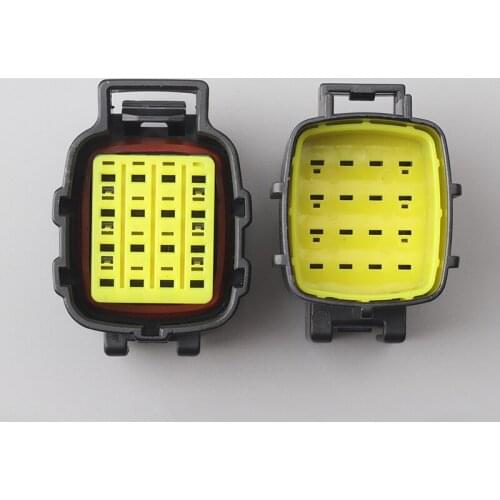 100sets 16 Pin way 368047-1 368050-1 Tyco AMP Denso square male female electrical oxygen sensor auto wire connector plugDJ71616Y