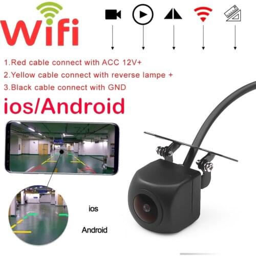 170 Degree WiFi Car Rear View Camera HD 720P DVR Waterproof Night Vision Backup Parking Rear View Camera Wireless With Monitor