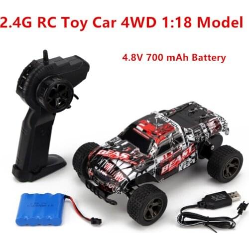 2020 New 1:18 4WD Remote Control Car Off-Road Vehicle Drift Climbing Car 2.4G RC Toy Car High-Speed Car 4.8V 700 MAh Battery