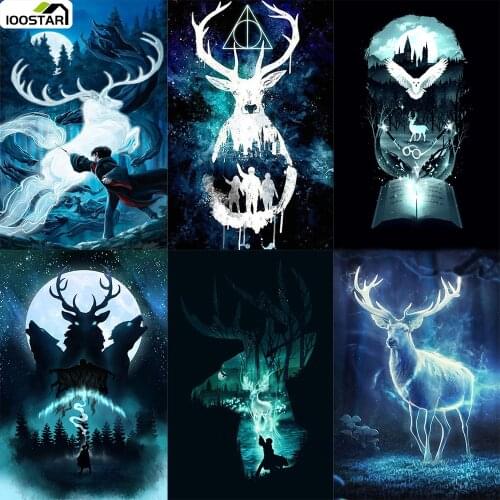 5D DIY Diamond Painting Animal Deer Eagle Magic Full Square/Round Cross Stitch Diamond Embroidery Harry Full Drill Home Decor