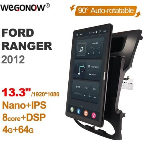 Tesla Style PX6 Android 10.0 Car Multimedia Video Player GPS Navigation Auto Rotatable Stereo For Ford RANGER 2012 Stereo Radio
