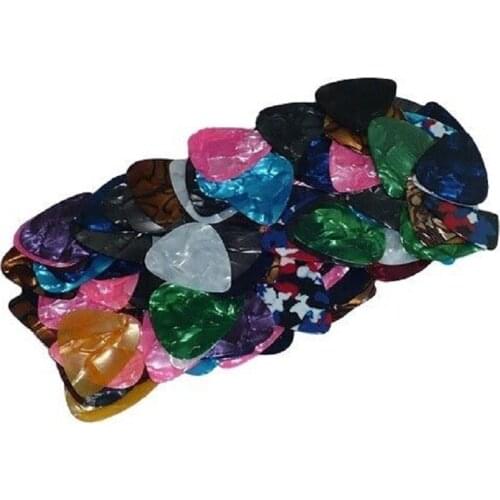 100Pcs/Set 0.46mm Celluloid Guitar Picks Electric Bass Pic Plectrum Mediator Guitarra Musical Instrument