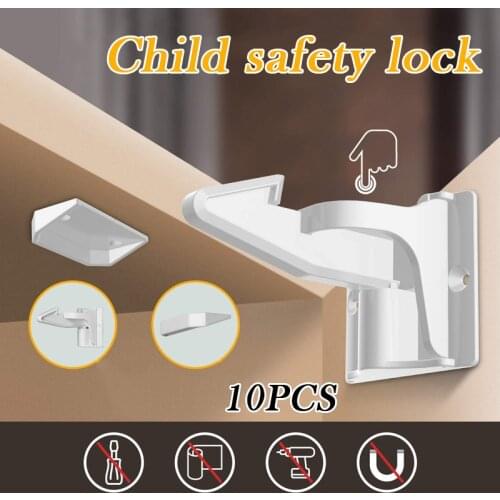 Home Tools Invisible Child Safety Locks No Drilling Or Tools Cabinet Locks Child Safety Latches For Bedroom Kitchen