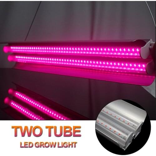 Greensindoor Phyto Lamp 50cm Led Grow Light Double Tube Cultivation Lamp Full Spectrum 400-830nm Plant Growing Lamp For Flowers