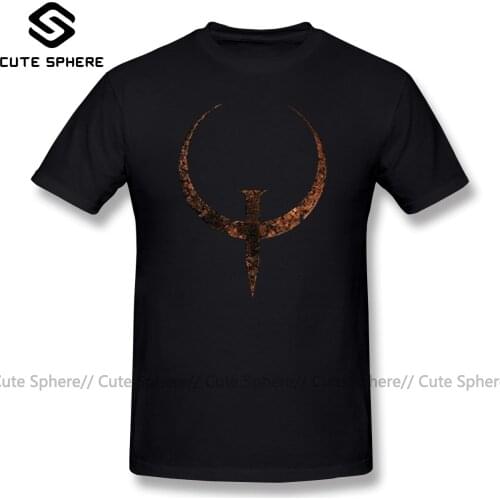 Quake T Shirt Quake T-Shirt Basic Short Sleeves Tee Shirt Plus size Male 100 Percent Cotton Awesome Printed Tshirt