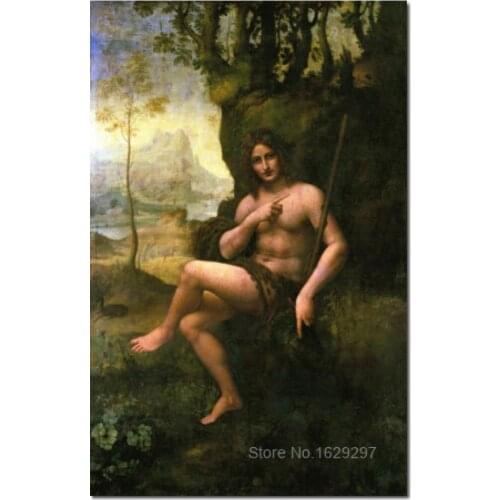 Bacchus circa Leonardo Da Vinci painting for bedroom decoration High quality