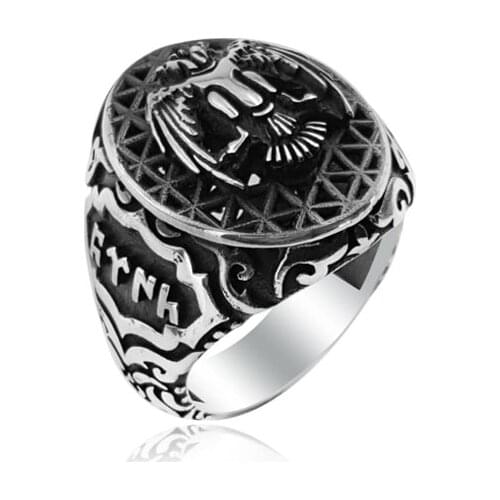 925 Silver Ottoman Ring Resurrection Ertugrul Ring for Men Kayi Rings for Man