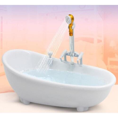 Doll House Automatic Circulating Water Bathtub Bathroom Accessories G0G5