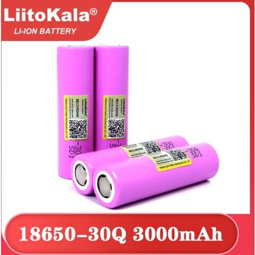 Liitokala 3.6V 18650 Original ICR18650 30Q 18650 3000mAh 3.7v lithium Rechargeable battery Electronic tools Batteries