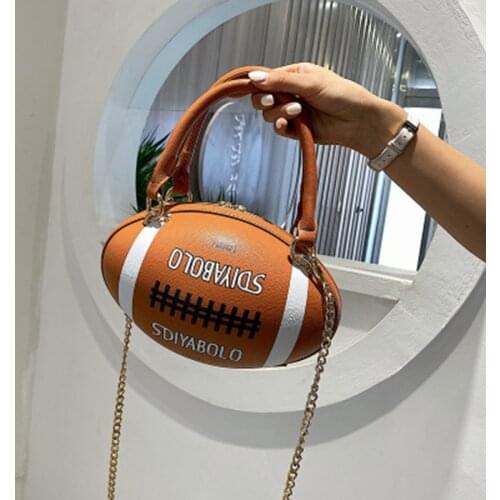 Fashion Rugby Shape PU Women Daily Handbag Girl Purse Luxury Small Novelty Funny Clutch Shoulder Bag 2020 Hot INS Crossbody Bag