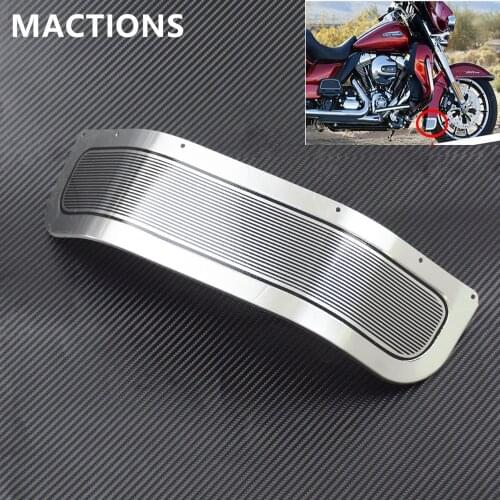 Motorcycle Front Fender Trim Skirt Protector Cover Aluminum For Harley Touring Electra Road Glide Road King FLHR FLHTK 2014-2020