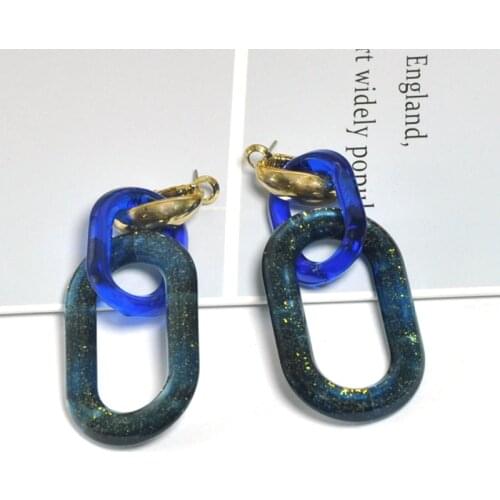 New Korean Acrylic Earrings For Women Statement Vintage Geometric Oval Dangle Drop Earrings 2020 Female Wedding Fashion Jewelry