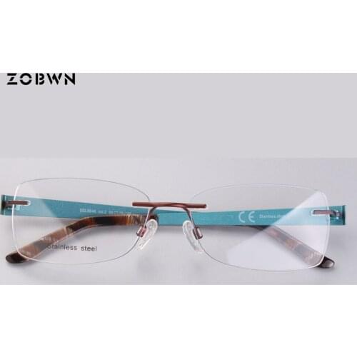 New fashon Rimless man glasses super light myopia reading Eye Glasses women Computer oculos de grau feminino prescription marcas