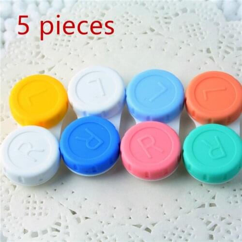 5Pcs Glasses Cosmetic Contact Lenses Box Contact Lens Case for Eyes travel Kit Holder Container Travel Accessaries Wholesale