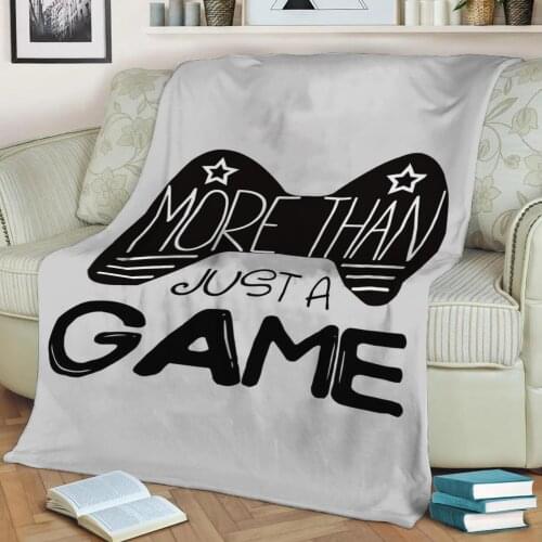 More than just A Game Throw Blanket Print on Sherpa Blankets Soft for Sofa Customized DIY Plush Thin Quilt