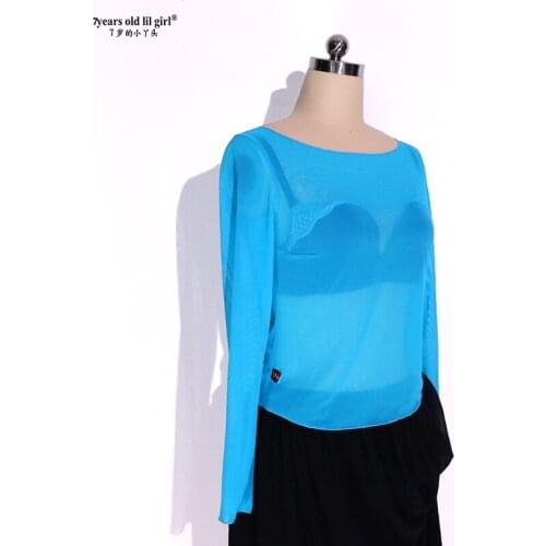 Adult Sexy Belly Dance Mesh Tops Shirt Costumes for Women Clothes Wear DLL02