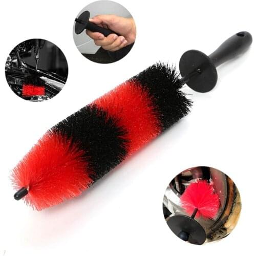 Wheel Rim Cleaning Brush Long Soft Bristle Car Wheel Brush,Rim Tire Brush, For Cleaning Wheels,Rims,Exhaust Tips,Motorcycles
