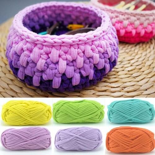 40%HOTHand-knit Woven Thread Thick Basket Blanket Braided DIY Crochet Cloth Fancy Yarn