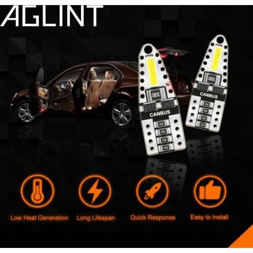 1/10Pcs Auto Car T10 194 168 W5W 2825 7020 Interior reading Dome lamp Door License Plate Lights indication light