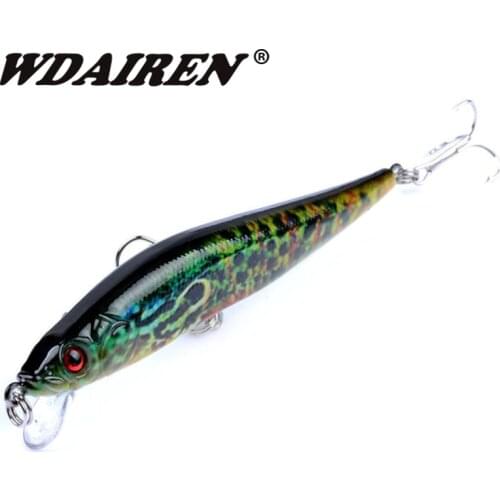 1Pcs Minnows Fishing Lures 10cm 9.5g Wobbler Crankbait Artificial Hard Baits For Bass Fishing Tackle With Treble Hooks Pesca