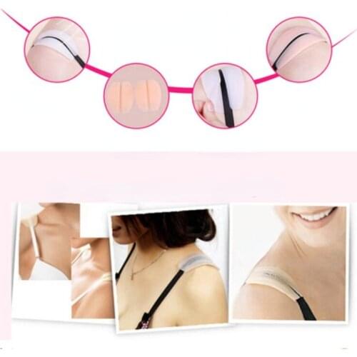 1 Pc Sexy Women Anti-slip Bra Shoulder Strap Pad Mini Invisible Breathable Soft Silicone Pad Female Intimates Accessories
