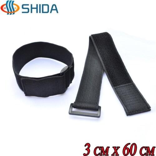 10pcs 3cm x 60cm Elastic Fastening Strap Cable Ties with Plastic Buckle Hook and Loop Magic Stretch Tapes Free Shipping