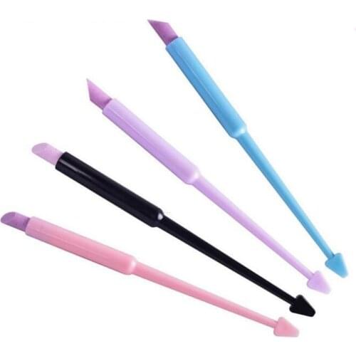 2pcs double head Nail Art Cuticle Remove pen nail Cuticle remover scrub stick rod pen manicure tools