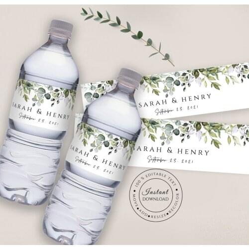 20pcs Luxury Bottle Labels Stickers Customized Name Text Sticker Baby Shower Birthdays Baptism Holidays Wedding Decor